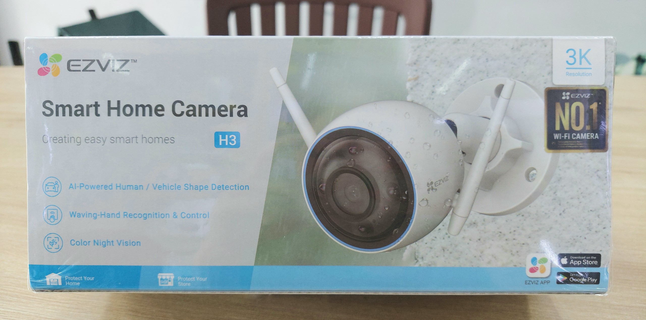 Camera Ezviz Wifi Không Dây Ngoài Trời CS-H3 3K