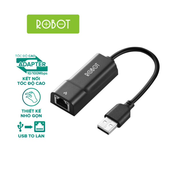 Thiết Bị Chuyển Đổi Ethernet Adapter ROBOT EA10 USB 2.0 Sang LAN (1)