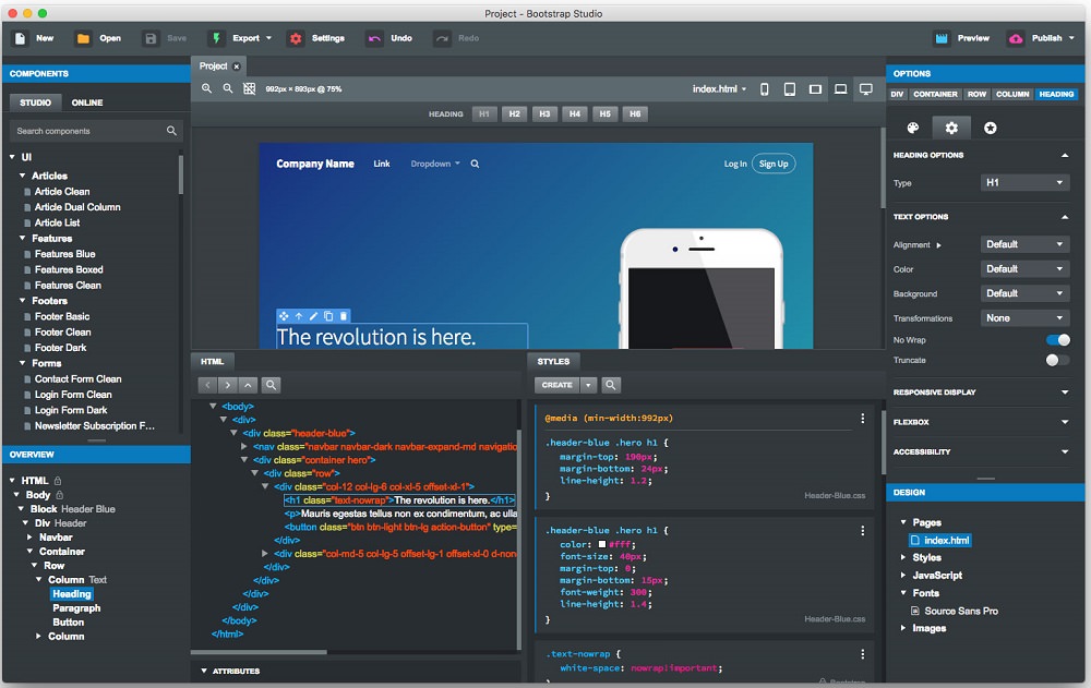 Bootstrap Studio 4.1.7 Professional Edition