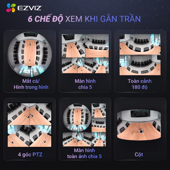Camera Wifi mat ca 360 do Ezviz E4P 3K 3