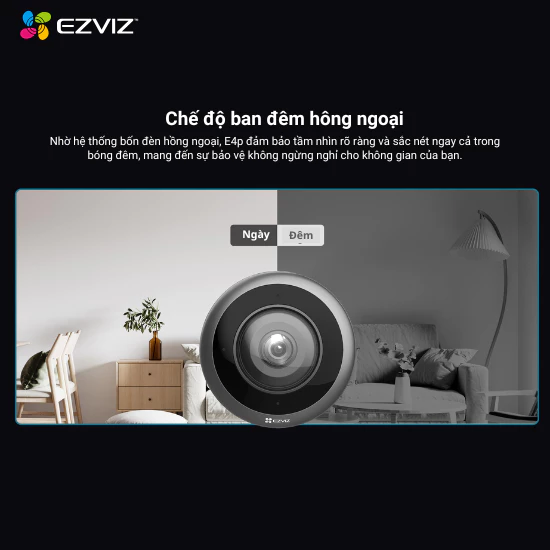 Camera Wifi mat ca 360 do Ezviz E4P 3K 4